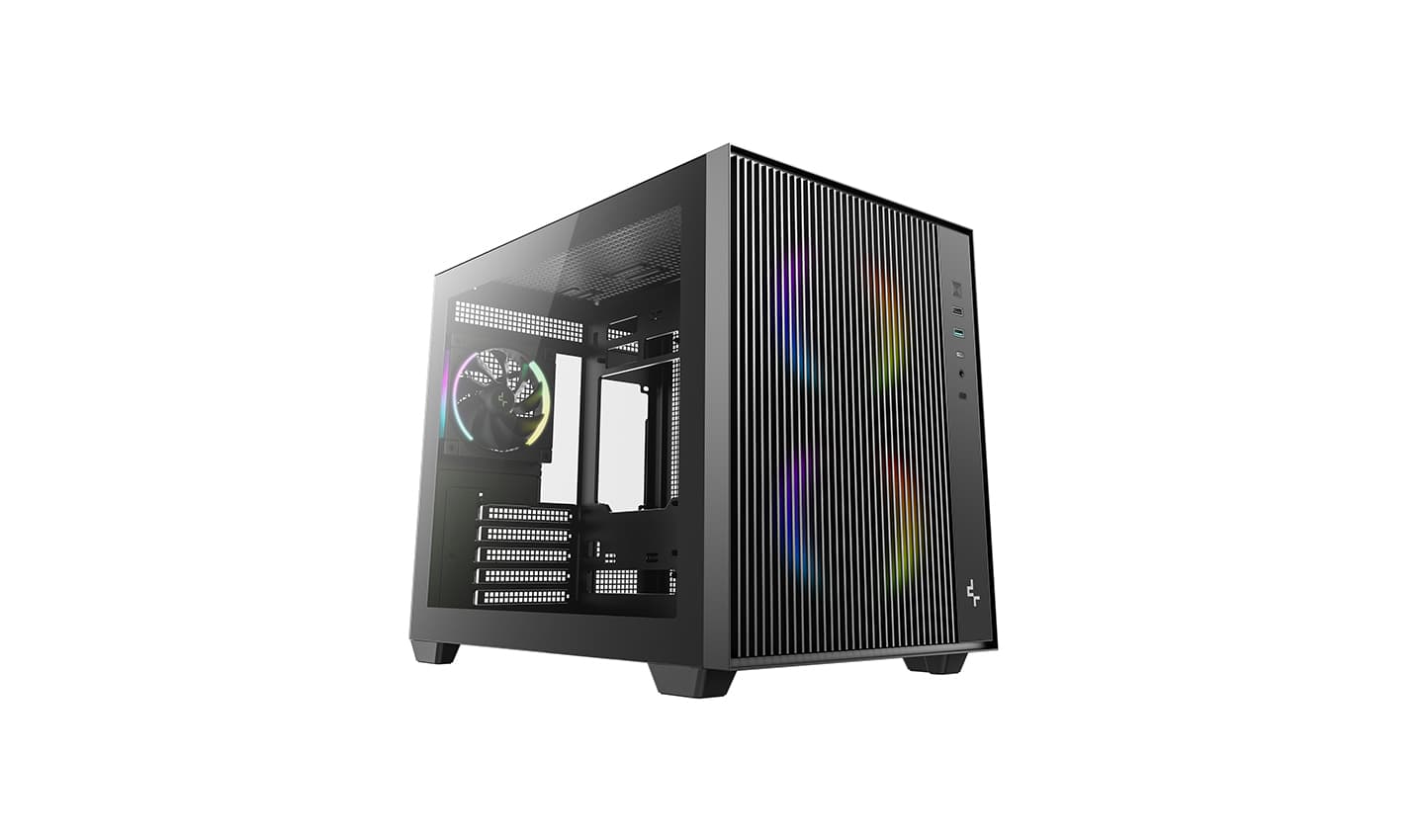 Корпус Deepcool CG330 MESH 3F, 2x140mm ARGB Fan, 1x120mm ARGB Fan, mini-ITX, mATX, черный