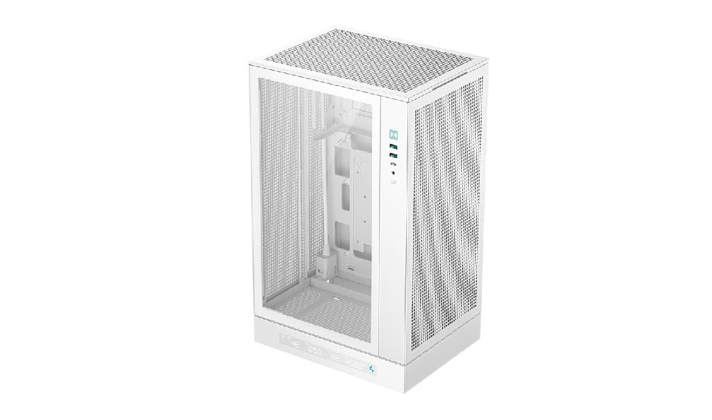 Корпус Deepcool CH270 DIGITAL WH, TG, mini-ITX, mATX, белый