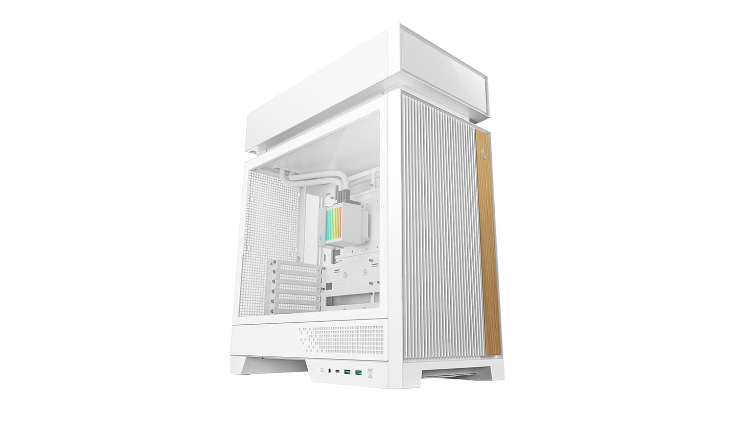 Корпус Deepcool CL6600 WH, TG, 1x360 Liquid cooler, 2x120mm ARGB Fan, mini-ITX, mATX, ATX, белый