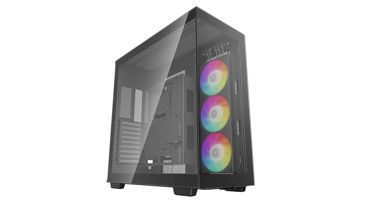 Корпус Deepcool CH780, TG (aquarium), 3x140mm ARGB Fan, mini-ITX, mATX, ATX, E-ATX, черный