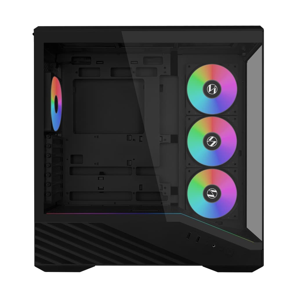 Корпус Lian Li V100 / Black / Mid-Tower, TG / 4x 120mm ARGB fan / G99.V100RX.R1