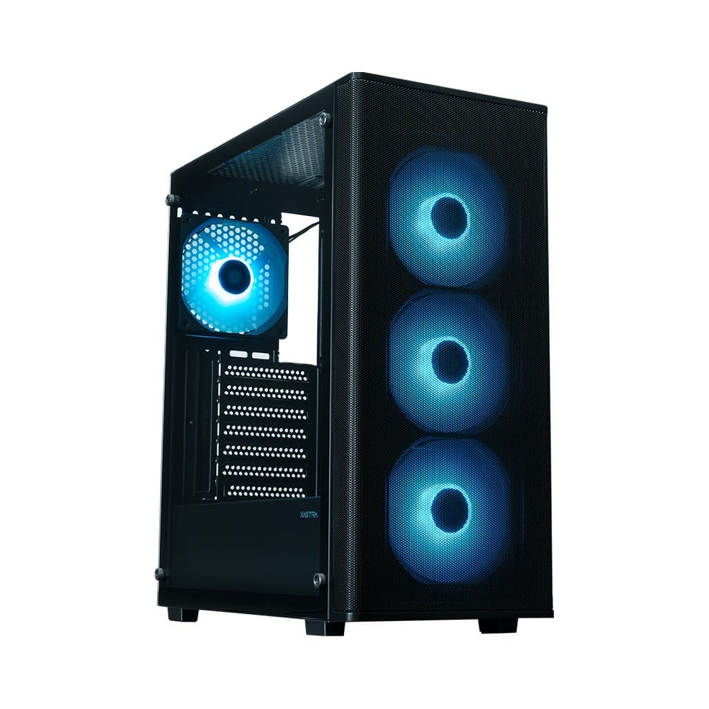 Корпус XASTRA A300 4ARGB Black ATX/Mesh/ full-size TG / 4x120mm FC120 ARGB PWM fans/ A300-4FC12A
