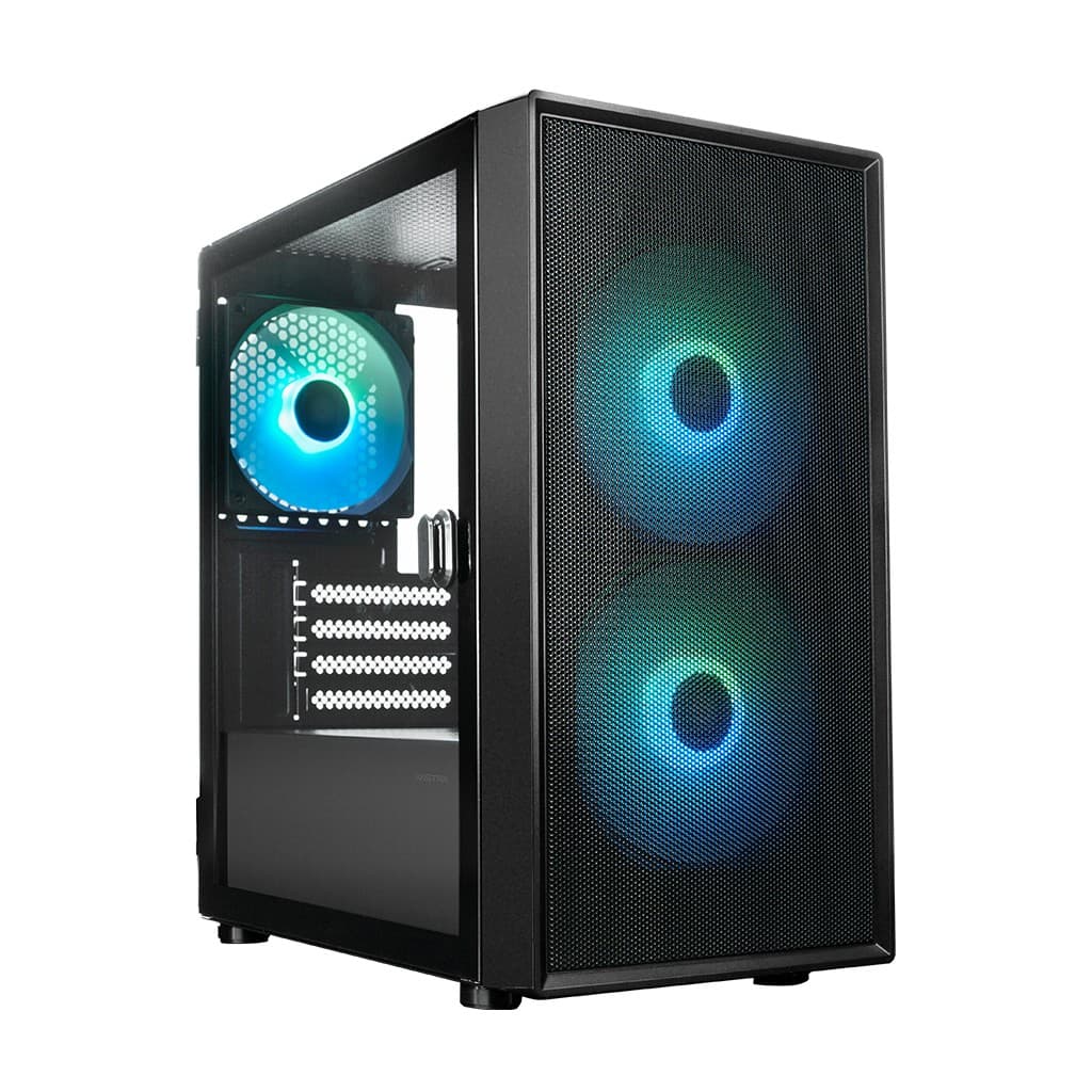 Корпус XASTRA A305M 3ARGB Black mATX/Mesh/ tempered glass / 2x140mm + 1x120mm ARGB PWM fans/ Door/ A305M-2FC14A-1FC12A-D