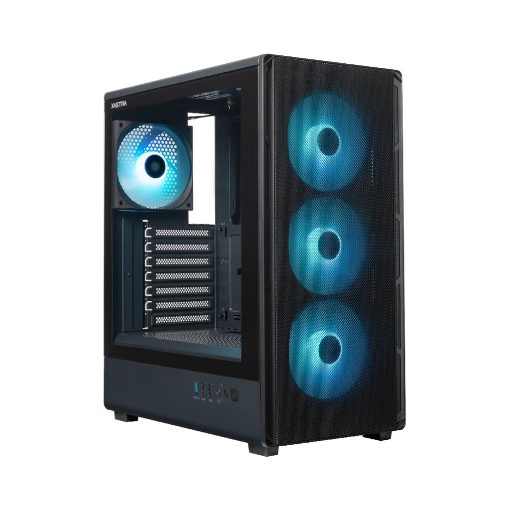 Корпус XASTRA A315 4ARGB Black ATX/Mesh/ Screwless TG/ 1x120mm+1x360 FA ARGB PWM fans/ A315-1FA36A-1FA12A