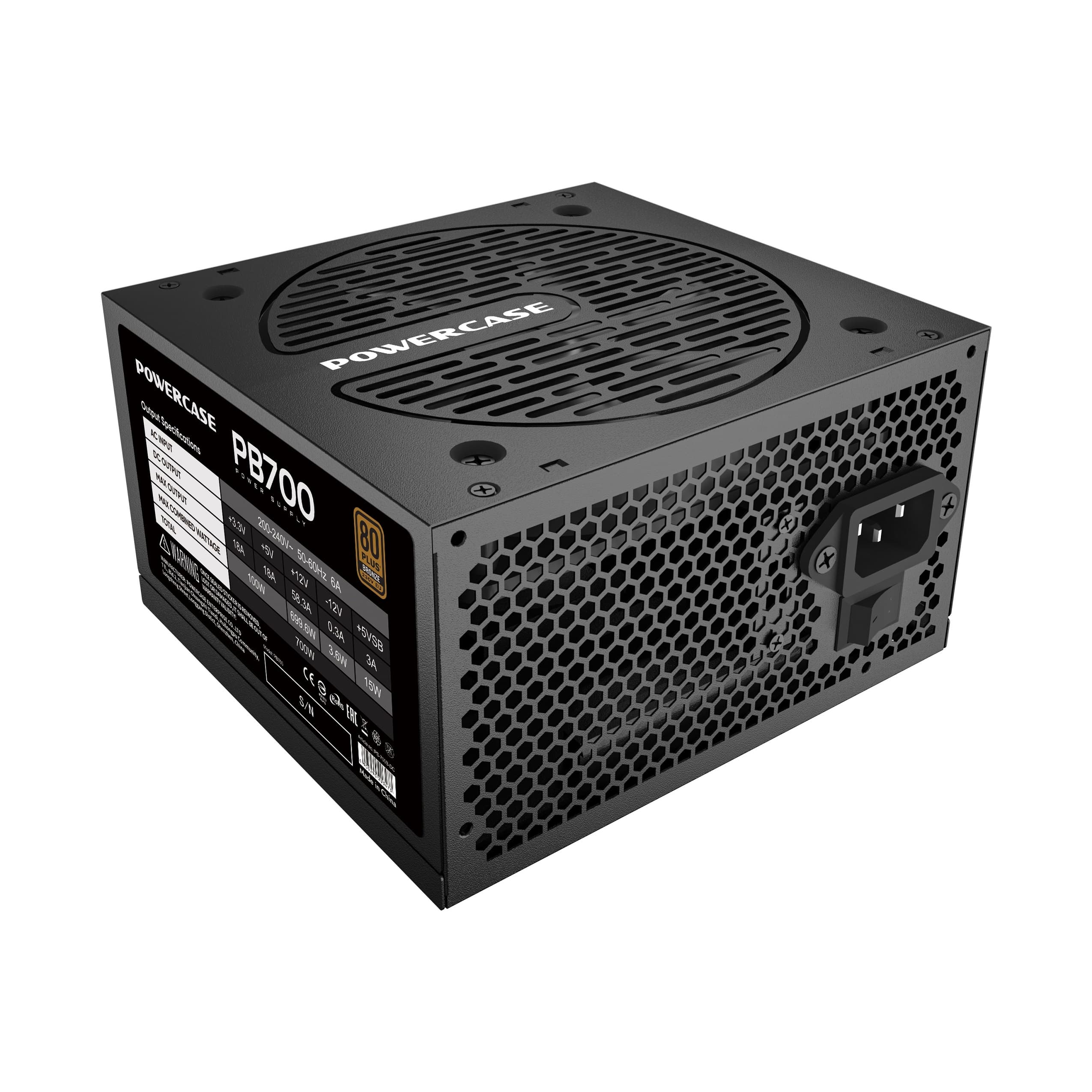 Блок питания Powercase PB700 (80 Plus Bronze, ATX 2.31, 700W, APFC, DC-DC, 120mm Fan) / PS-700B-DC