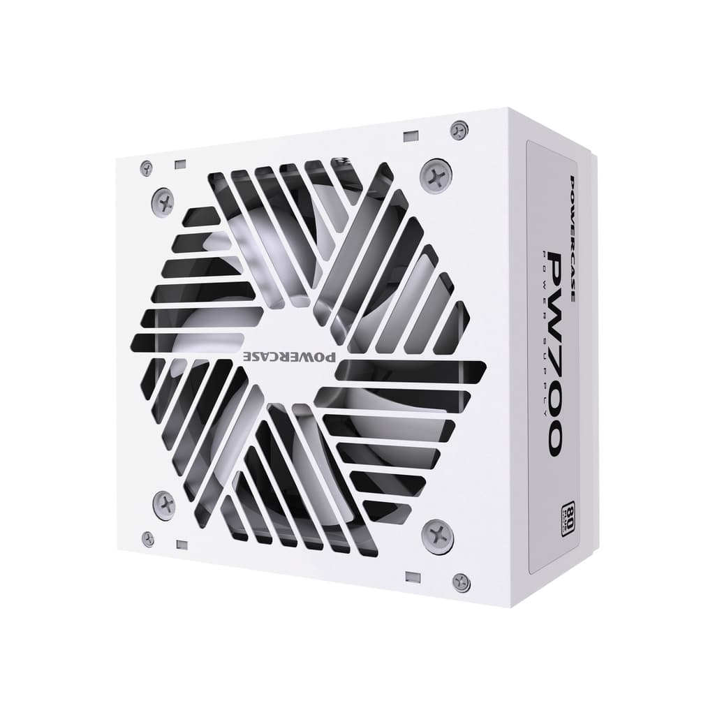 Блок питания Powercase PW700 / White / (80 Plus, ATX 2.31, 700W, APFC, DC-DC, 120mm Fan) / PSW-700W-DC