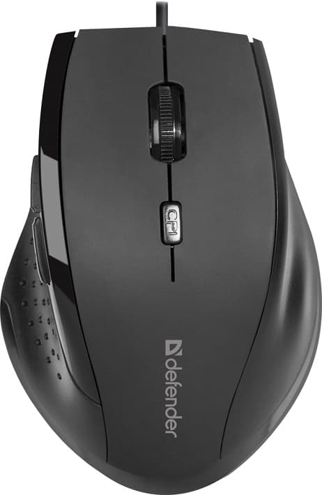 Мышь проводная Defender Accura MM-362 черный, 6кн, 800-1600 dpi 52362
