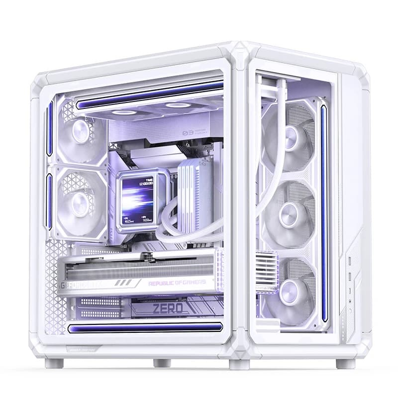 Корпус JONSBO X400 PRO White, TG (aquarium), mini-ITX, mATX, ATX, белый