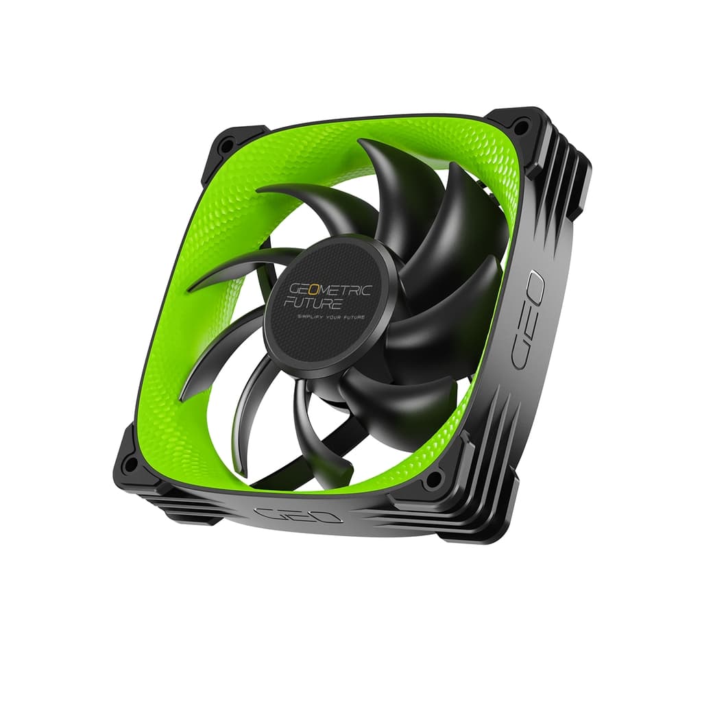 Вентилятор Geometric Future Squama 3005G-12 Green 120mm / PWM, 120x120x30 mm, 2000 rpm, 72.2 cfm, 31.5 dBA / 1F3005G112000