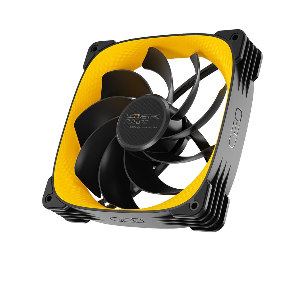Вентилятор Geometric Future Squama 3005RY-14 Reverse Yellow 140mm / PWM, 140x140x30 mm, 1800 rpm, 73.5 cfm, 31.5 dBA / 1F3005R114300