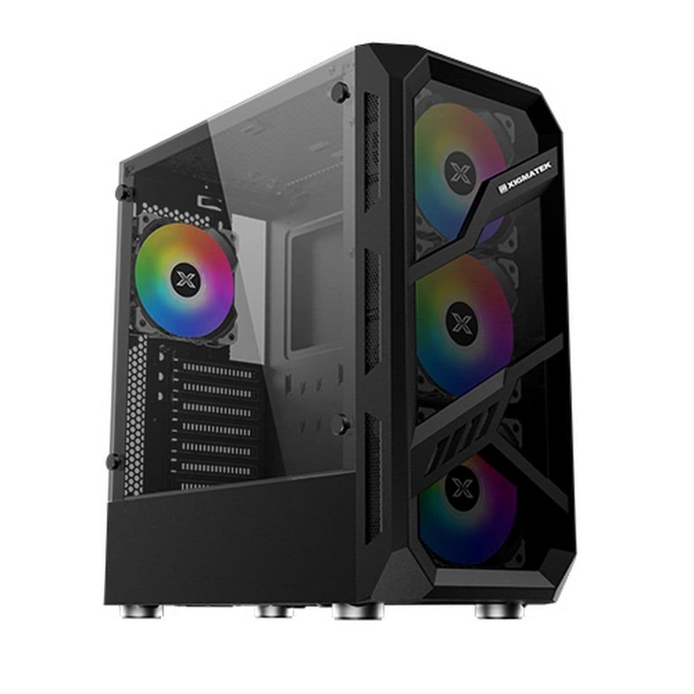 Корпус Xigmatek Lamiya EN40016 ATX, USB3.0x1+USB2.0x2, Front & Left TG, 4PCS X24A Fan, Galaxy II Fan Control Box & Remote (74811