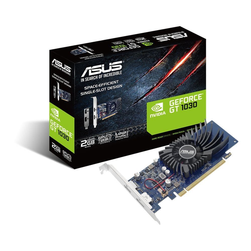 Видеокарта ASUS GT1030 2GB GDDR5 64bit DVI HDMI 1FAN LP RTL 20 [GT1030-2G-BRK]