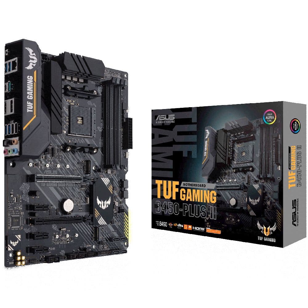 Материнская плата ASUS TUF GAMING B450-PLUS II AM4 ATX 2xDDR4 2xPCIEx16 3xPCIEx1 2xM.2 HDMI DP GLAN RTL 5