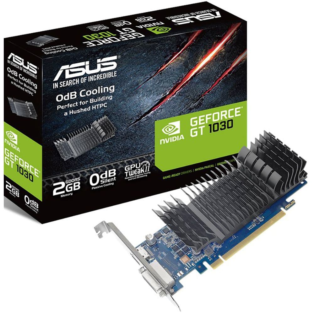Видеокарта ASUS GT1030 2GB GDDR5 64bit DVI HDMI PASSIVE LP RTL 20 [GT1030-SL-2G-BRK]