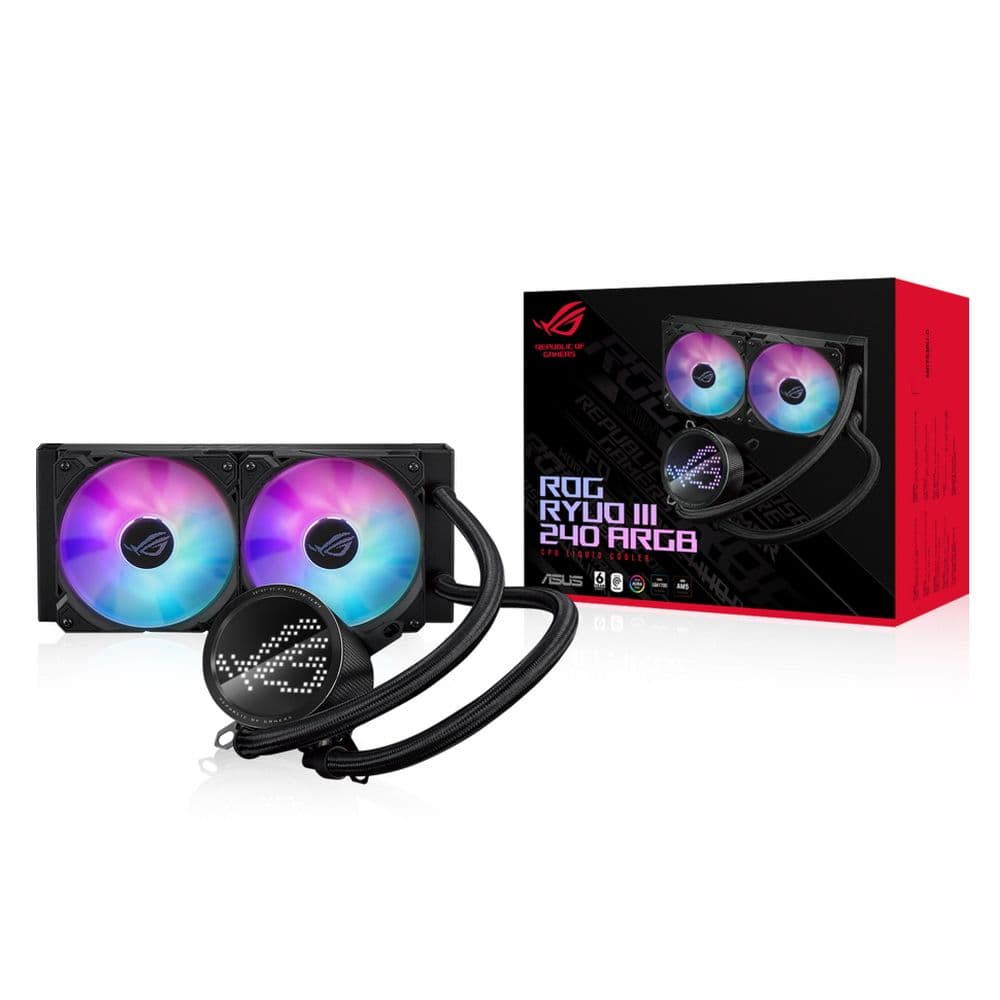 Жидкостная система охлаждения ASUS ROG RYUO III 240 ARGB /AIO COOLER,ASETEK,EMMA,ARGB,AURA (90RC00J1-M0UAY0) /AIO COOLER,ASETEK