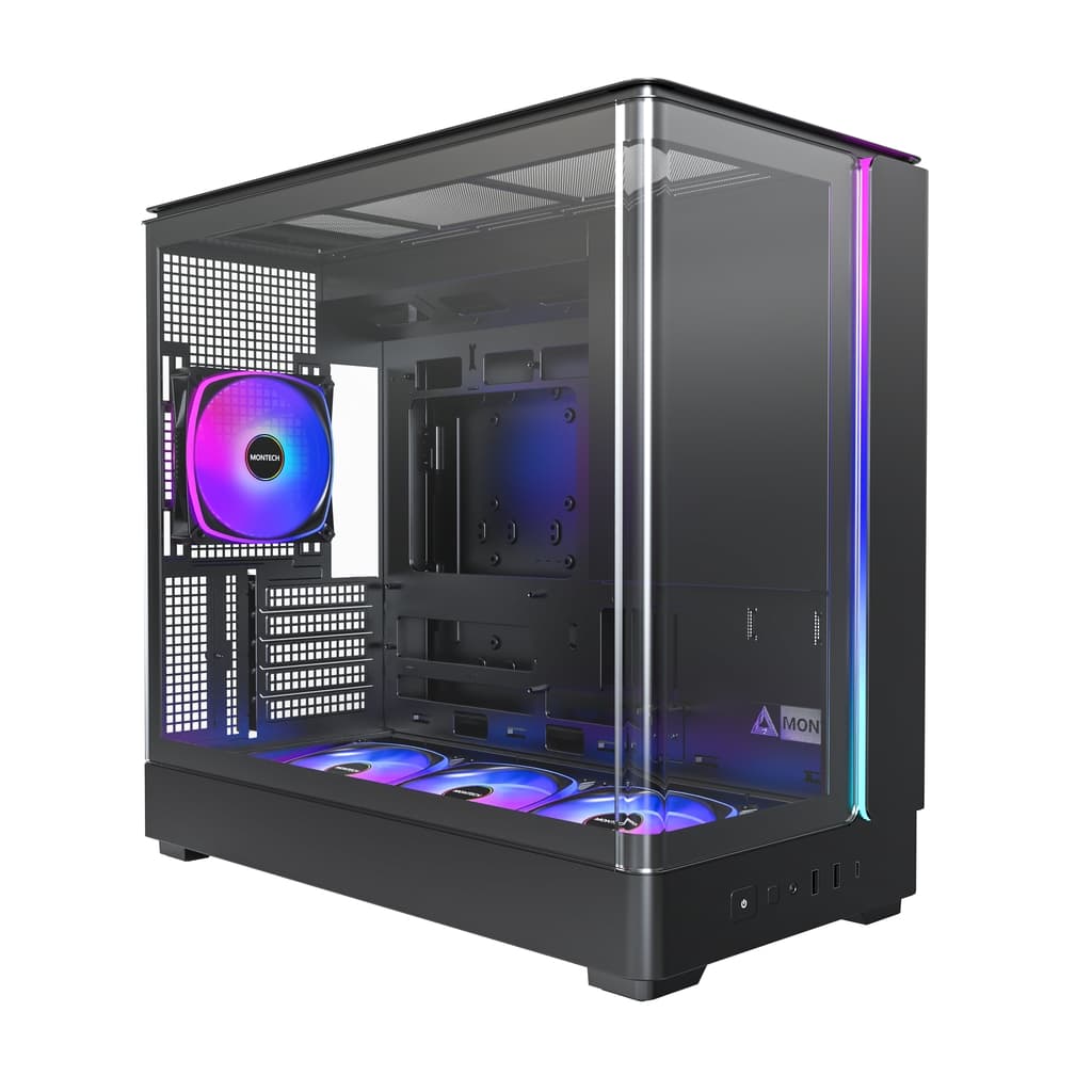 Корпус Montech KING 15 PRO Black / mATX / 4x120mm ARGB fans / KING 15 PRO (B)