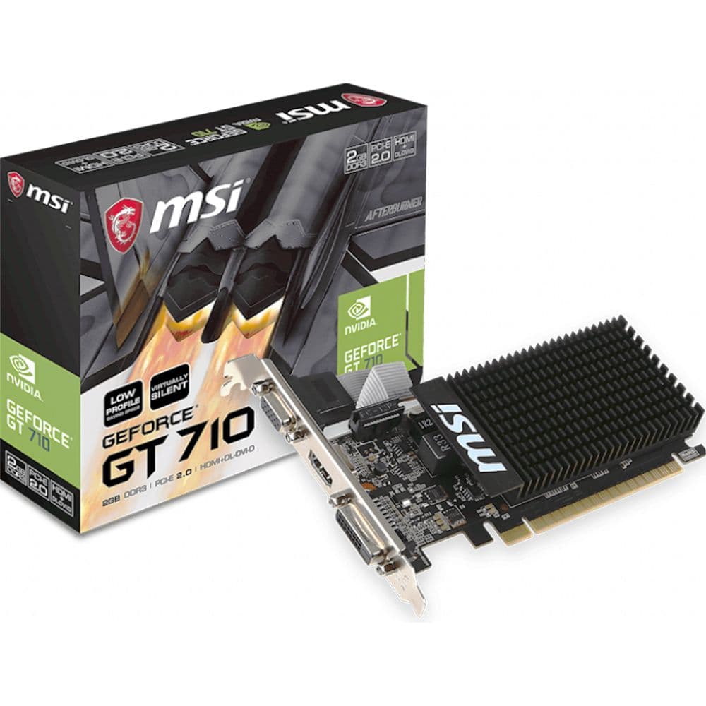 Видеокарта MSI GT710 2GB GDDR3 64bit VGA DVI HDMI PASSIVE LP RTL