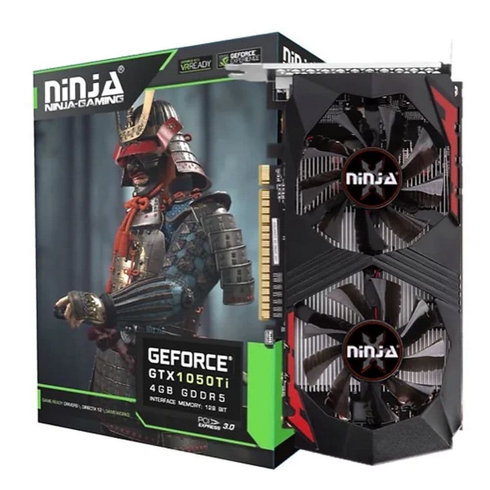 Видеокарта Ninja (Sinotex) GTX1050Ti 4GB 128bit GDDR5 DVI-D DP HDMI 2FAN RTL