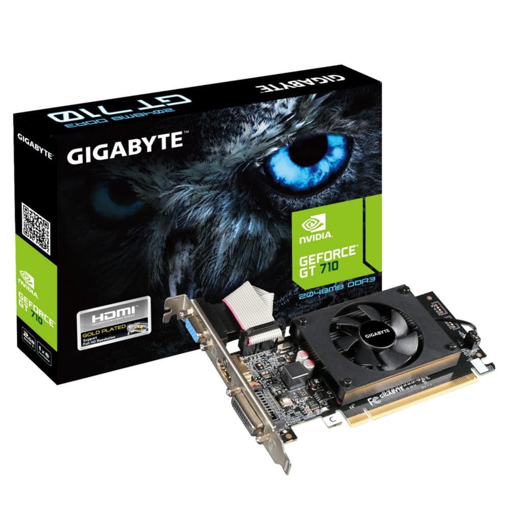 Видеокарта Gigabyte GT710 2GB DDR3 64bit VGA DVI-D HDMI RTL