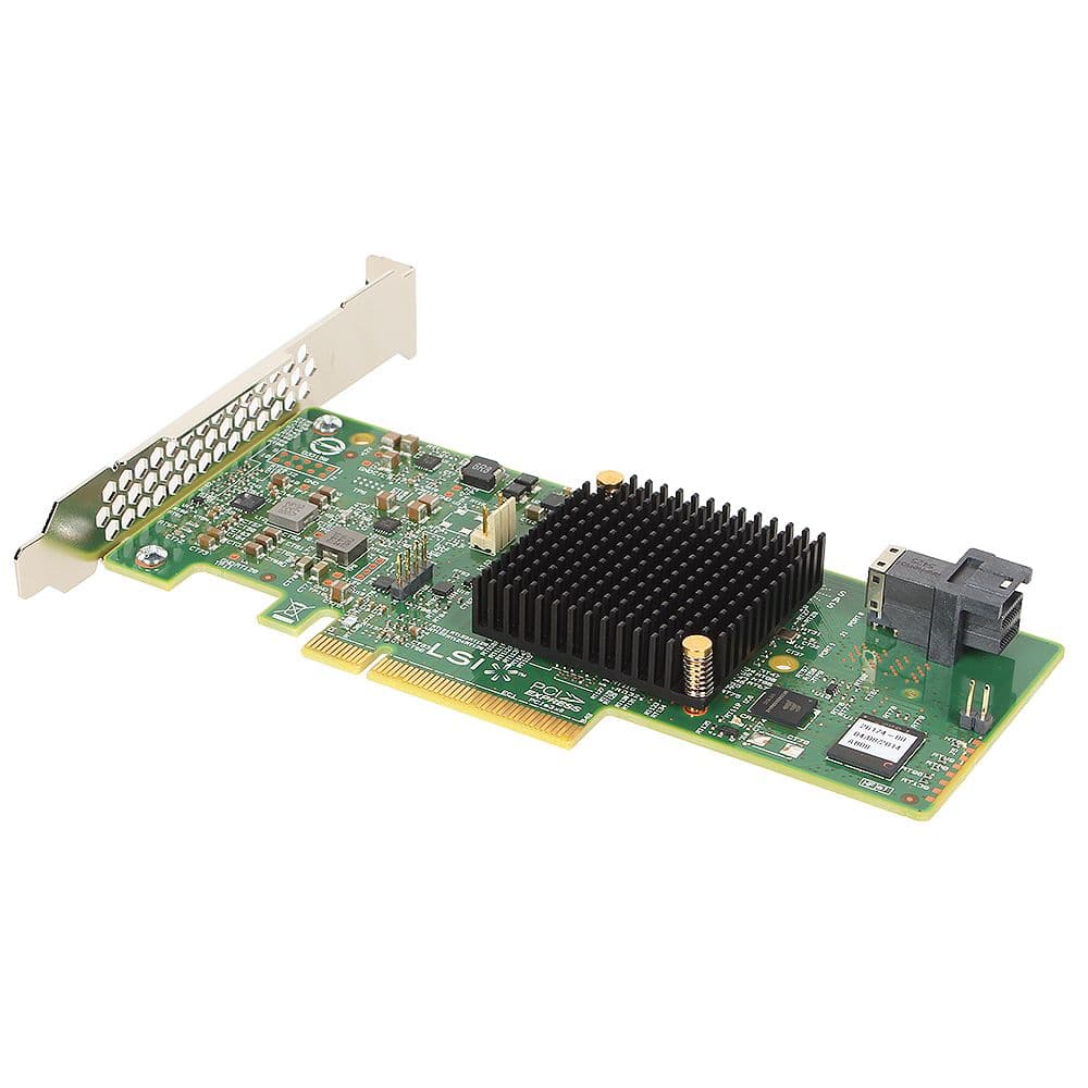 RAID-контроллер Broadcom LSI MegaRAID SAS 9341-4i SGL (LSI00419 / 05-26105-00(J) PCIe 3.0 x8 LP, SAS/SATA 12G, RAID 0,1,5,10,50, 4port(1*int SFF8643), 3008ROC