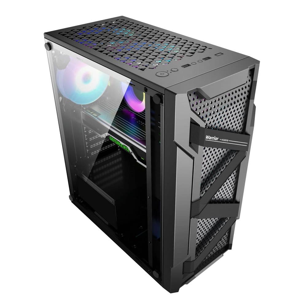 Корпус для ПК ALSEYE Bad Pack Warrior-B Mini-ITX/Micro ATX/ATX, USB2.0*2+HD Audio+USB3.0*1, "H.D.D.(3.5")*2pcs+S.S.D(2.5")*2pcs, 354*185*413mm"