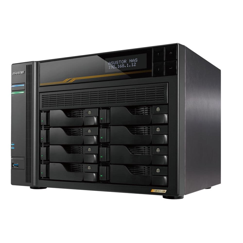 Платформа СХД ASUSTOR AS6808T 8 Bay (Max.20) 4xM.2 2x5GLAN 2x10GLAN 16GB (Max.64GB) DDR5 2xUSB-C 3xUSB