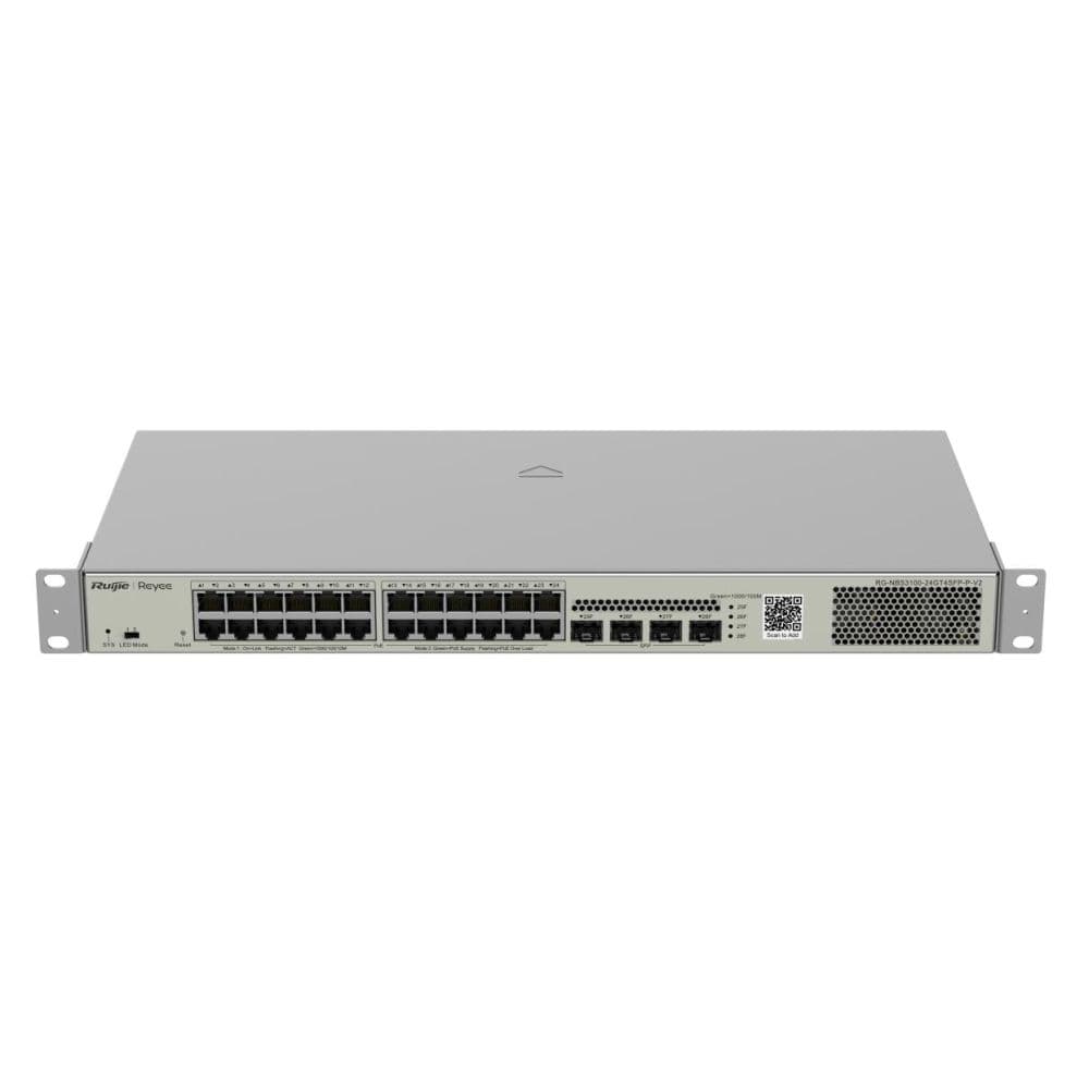 PoE Коммутатор, L2 управляемый Ruijie/Reyee RG-NBS3100-24GT4SFP-P-V2