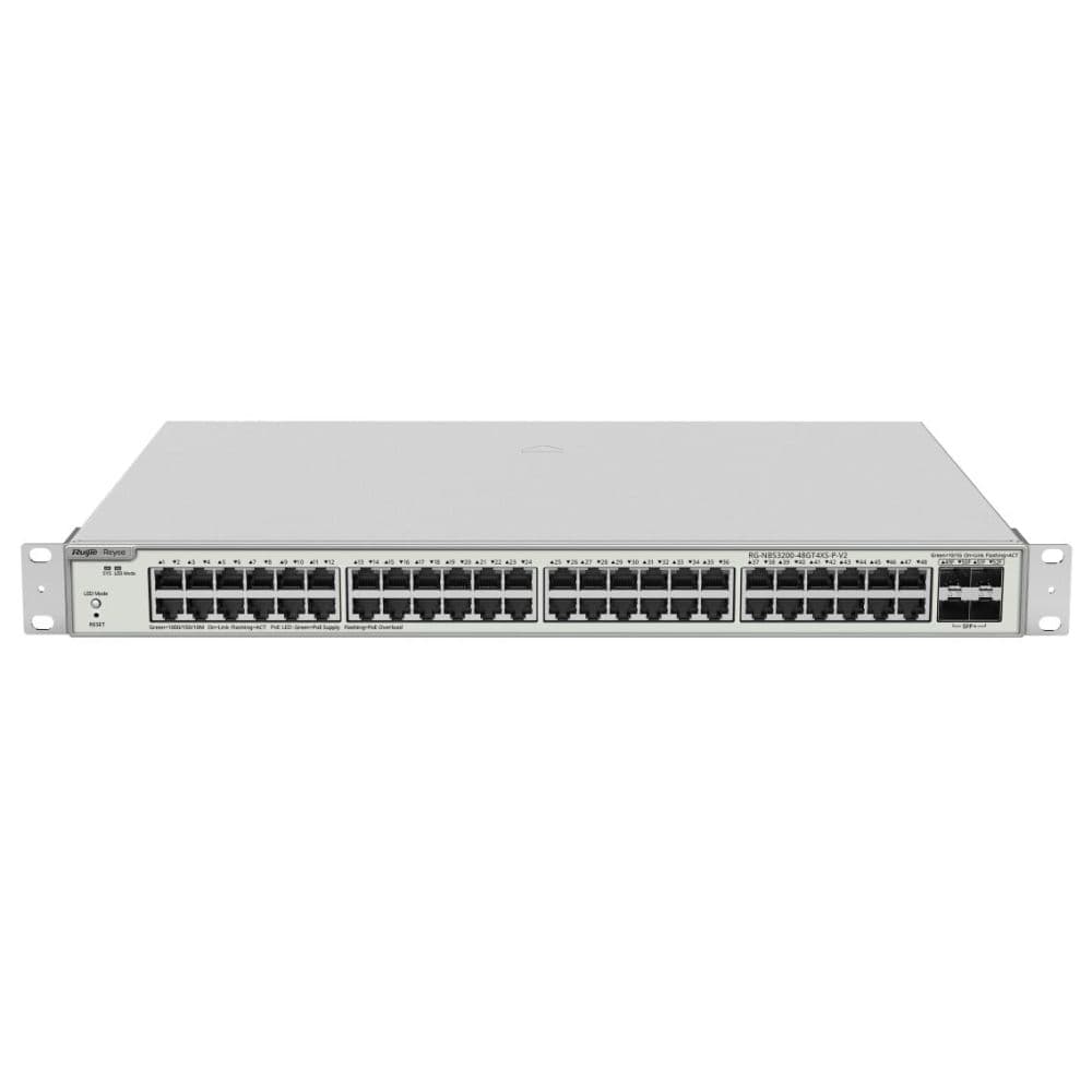 PoE Коммутатор, L2+ управляемый Ruijie/Reyee RG-NBS3200-48GT4XS-P-V2