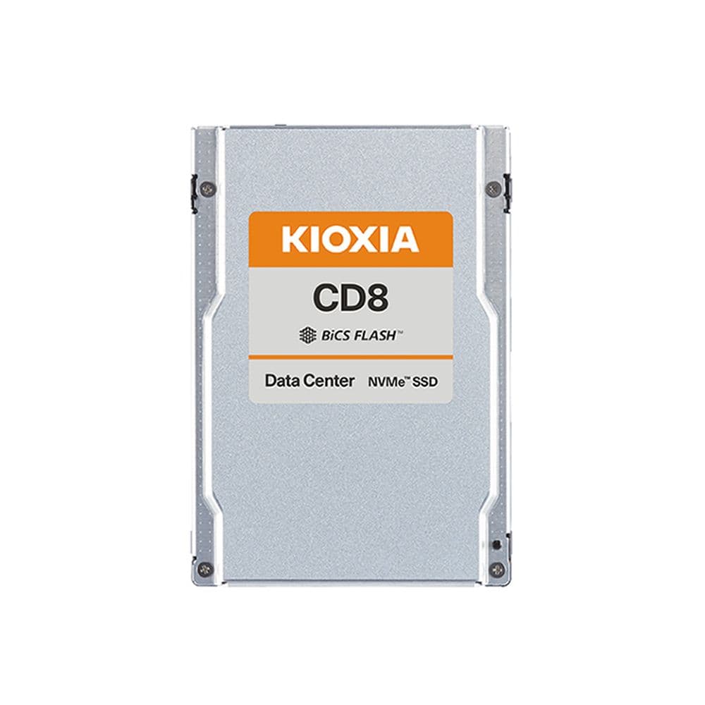 Твердотельный накопитель SSD KIOXIA Enterprise SSD KCD81VUG3T20 3D TLC NAND, PCIe 4.0 NVMe (x4), W/R 7200/3800, 3 DWPD, MTBF 2.5