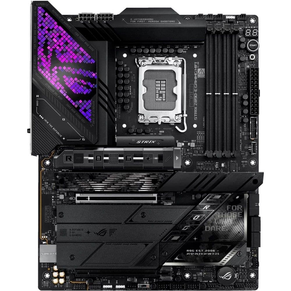 Материнская плата ASUS Bad Pack ROG STRIX Z890-E GAMING WIFI LGA1851 ATX 4xDDR5 2xPCIEx16 7xM.2 2xThunderbolt 2xUSB-C DP 5GLAN Wi-Fi 7
