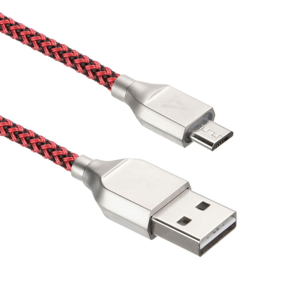 Кабели USB ACD USB кабель ACD-Titan MicroUSB ; USB-A Нейлон, 1м, красно-черный (ACD-U927-M1R)