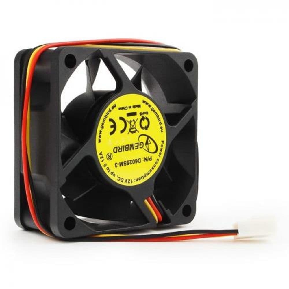 Вентилятор в корпус Gembird D6025SM-3 60x60x25, втулка, 3 pin, провод 25 см, OEM