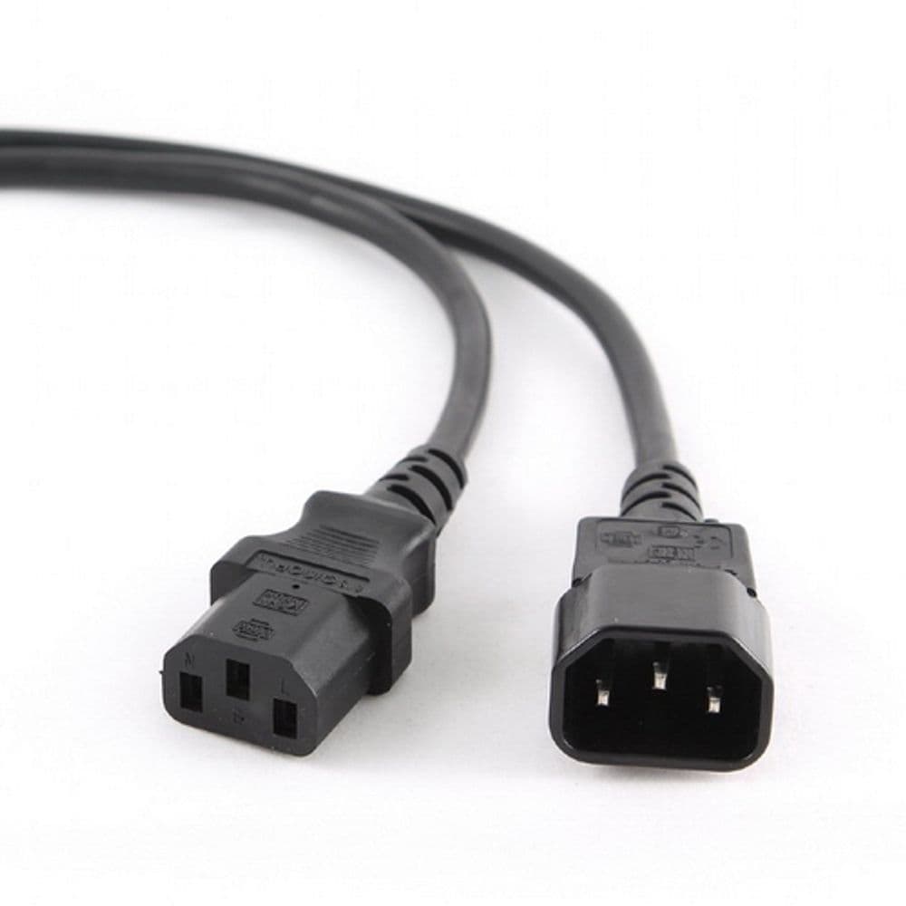 Кабель питания сист.блок-монитор Cablexpert PC-189-1-5M, 5м, C13-C14, Сечение провода 3x1кв.мм., черный, с заземлением