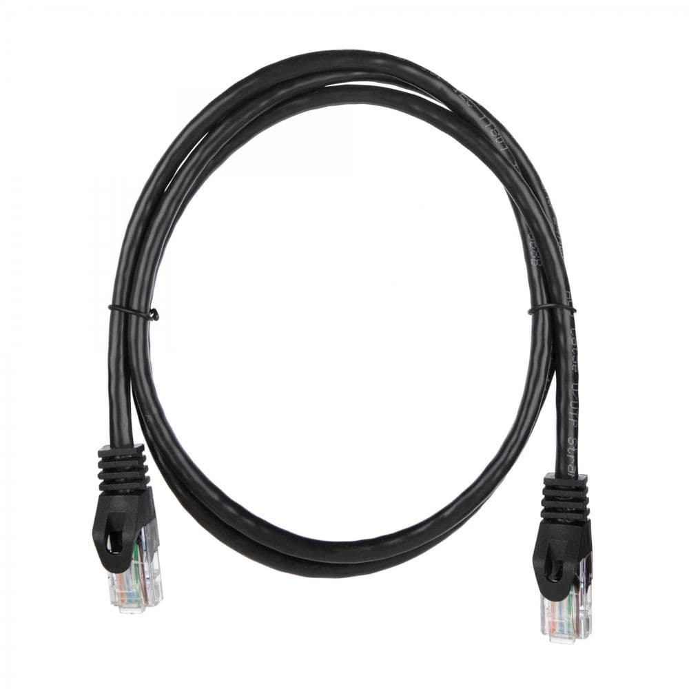 Патч-корд ACD-LPU5C-10B Cat5e UTP 24AWG 4Pair, 7/0.18мм CU Черный, 1.0м