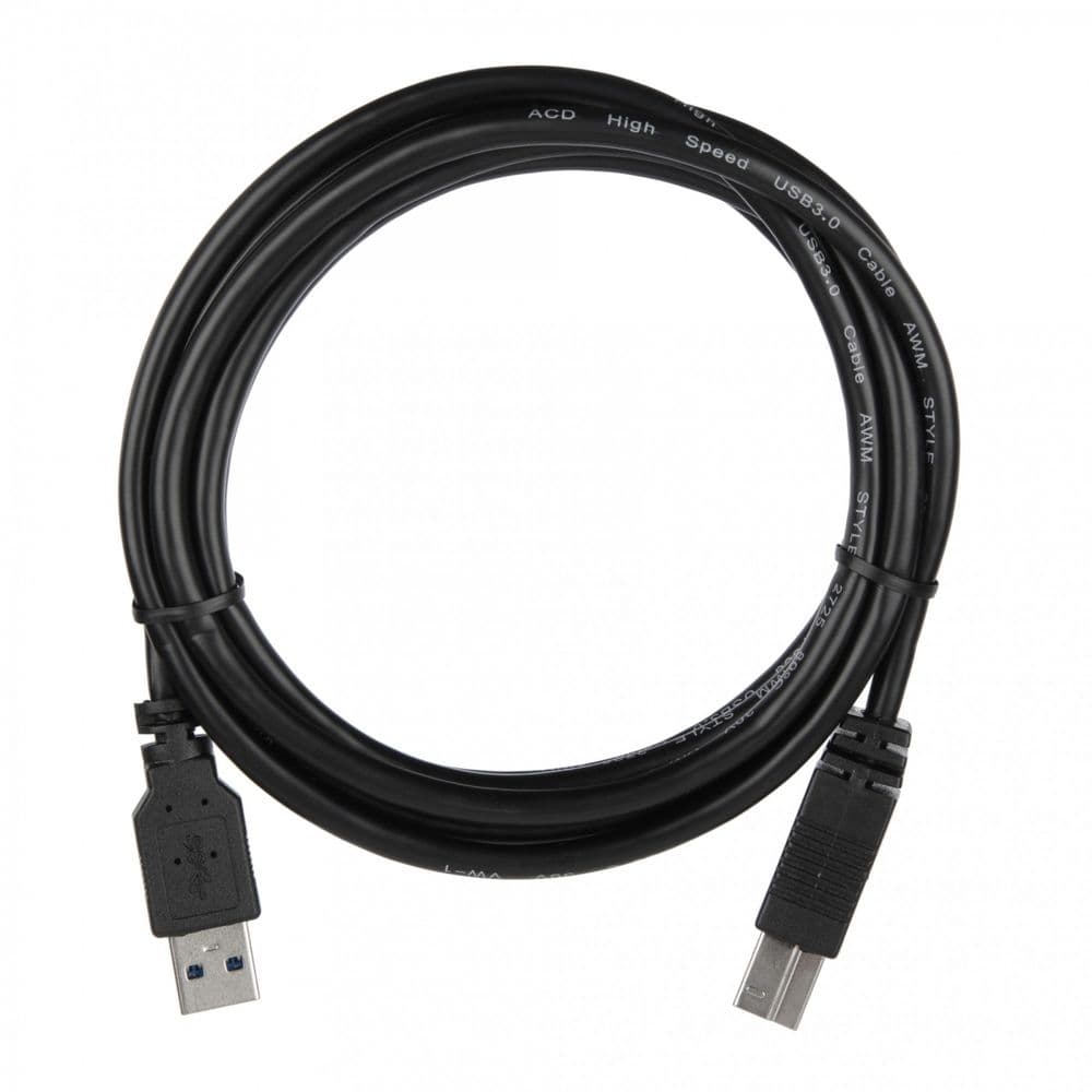 Кабель ACD-U3ABM-20L |ACD-U3ABM-20L| USB 3.0, A male - B male, ТТХ: |ACD-U3ABM-20L| (7/0.12BC+HDPE)*1P+|(7/0.12BC+HDPE)*2C+7/0.12BC+AL|*2P +7/0.16BC*2C+AL+7/0.12BC+B(80/0.12AL)PVC5.5, Черный, 2м