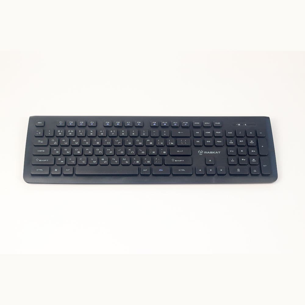 Комплект клавиатура и мышь ACD беспроводной Raskat BX6200 |ACD-BX6200-RBB| Клавиатура Raskat AX620 черная, 103 клавиши, |ACD-BX6200-RBB| защита от влаги, Мышь Raskat MX36 черная, оптическая, 1200dpi, 3 кнопки, 2.4GHz USB Nano до 10м, brown box