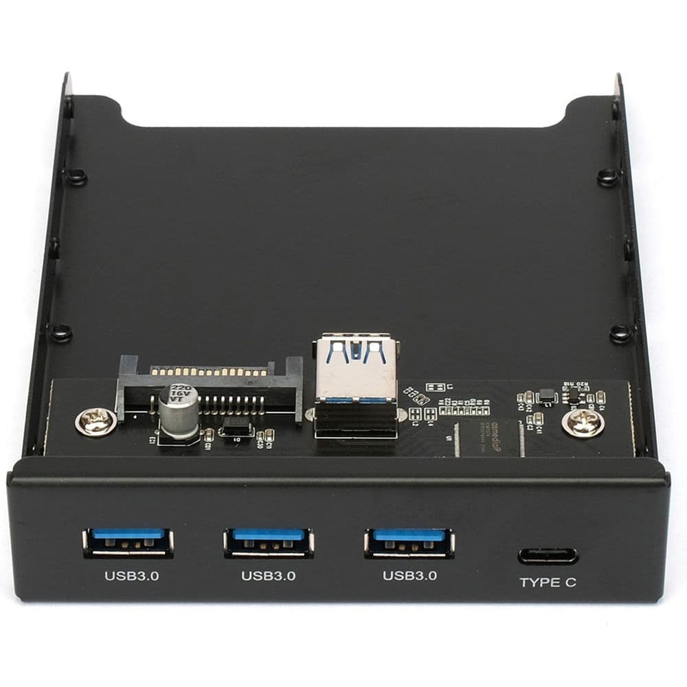 Адаптер Gembird Планка USB 3.0 на переднюю панель в отсек 3.5" 3xUSB-A 3.0 + 1xType-C