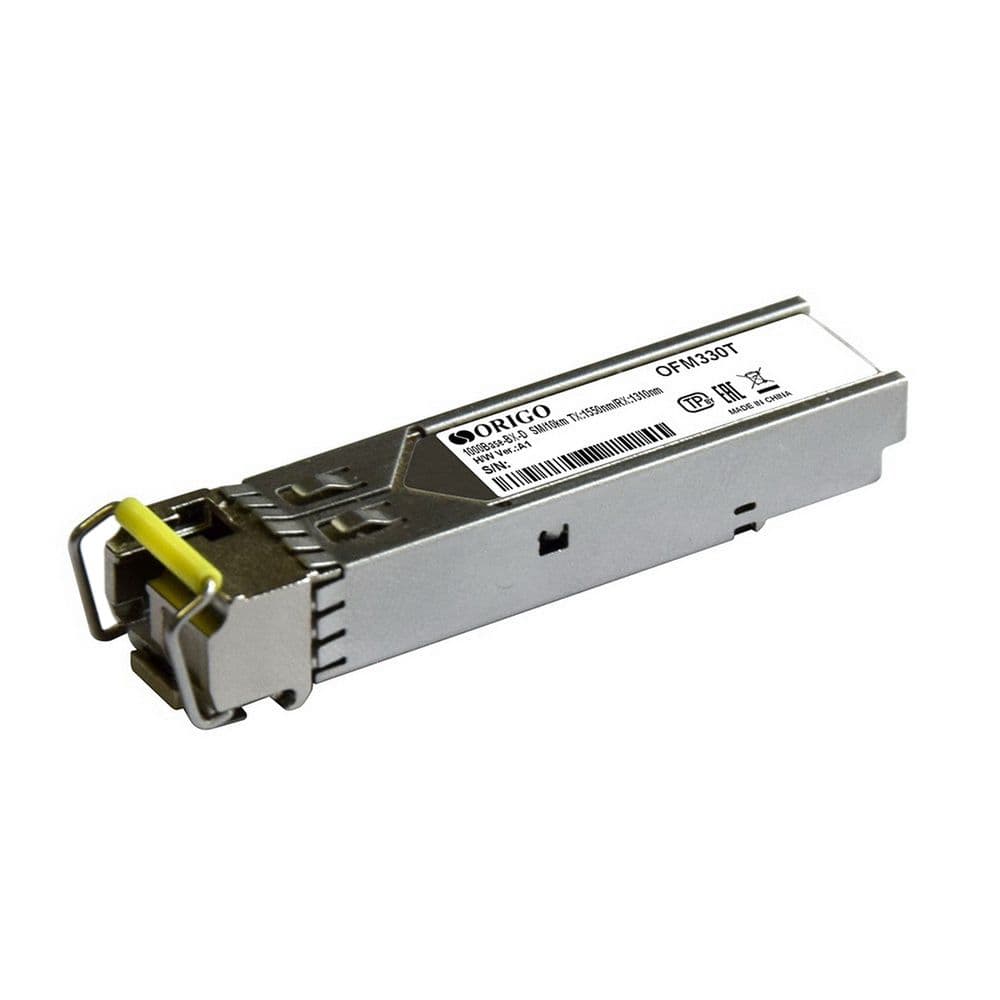 Трансивер ORIGO OFM330T/10KM/A1A WDM SFP-трансивер, 1000Base-BX-D (Simplex LC), Tx:1550 нм, Rx:1310 нм, для одномодового кабеля, до 10 км