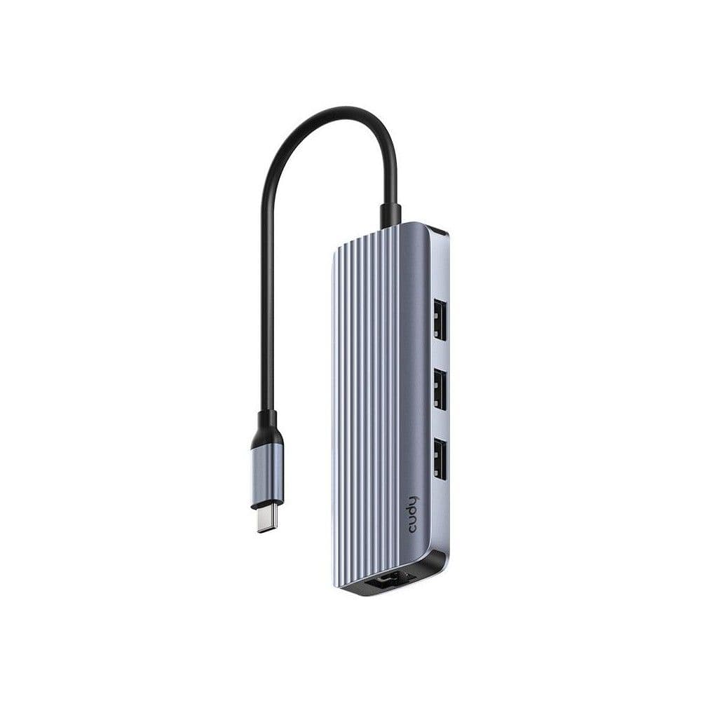 Концентратор CUDY UH606 6-IN-1 USB-C Hub with GbE & 4K@60Hz HDMI