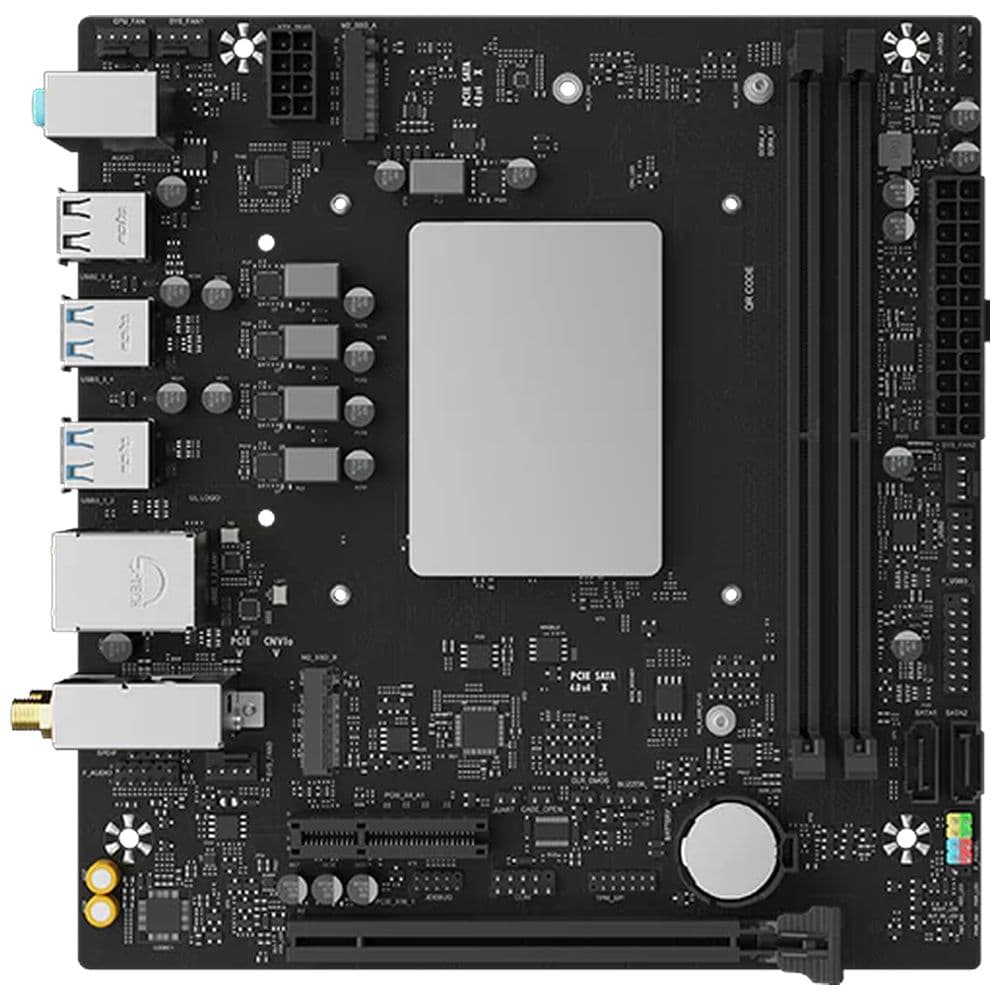 Материнская плата Maxsun MS-MoDT 205H D4 WIFI 205H, SoC, 2xDDR4, 1*PCIEx16, 1*PCIEx4, 1*PCIEx1, 4*M.2, 6*USB3.2Gen1, 6*USB2.0, 2*SATA3.0, 1G, M-ATX, OEM