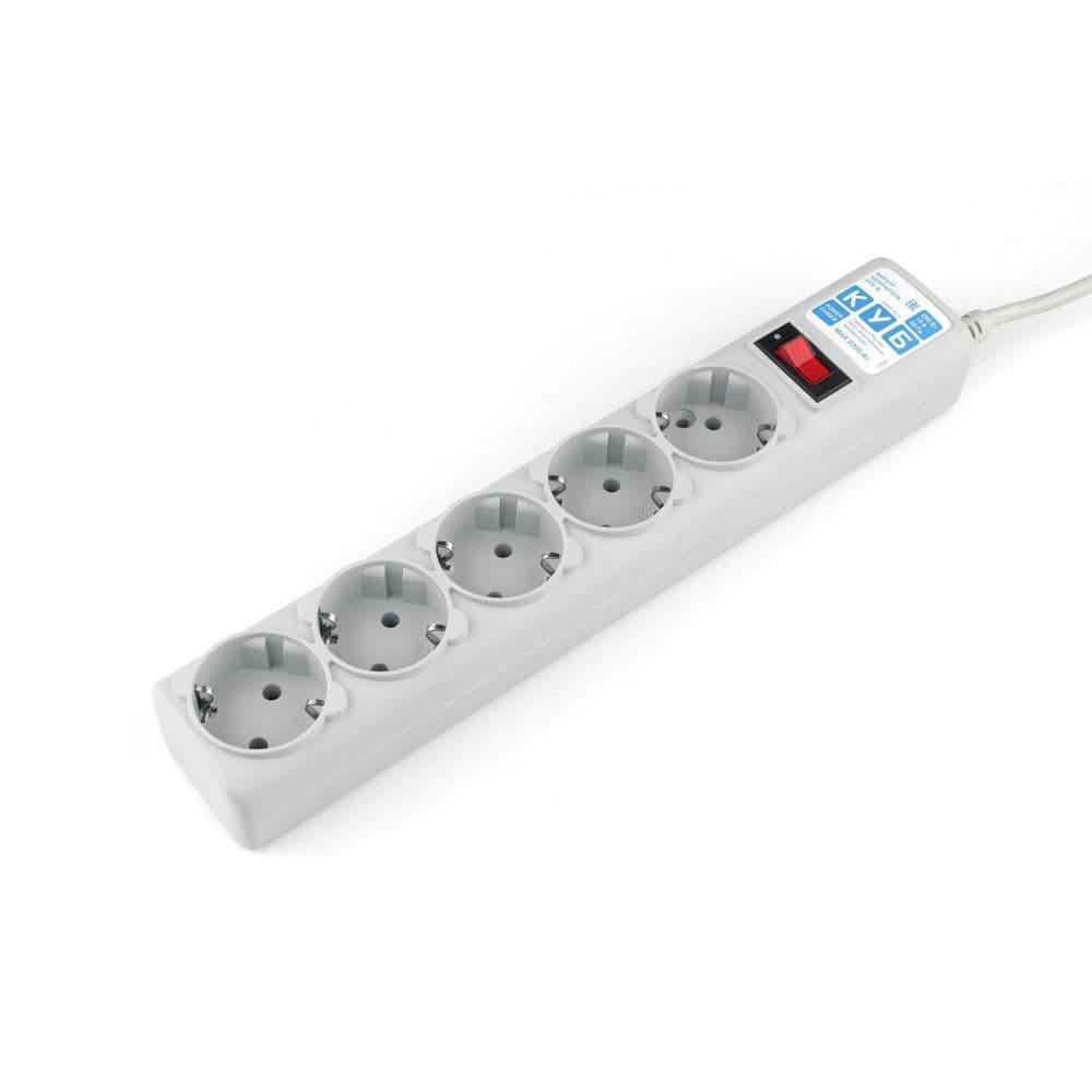 Фильтр-удлинитель Power Cube SPG-B-10 5 розеток, серый, 3м, 10 А/2,2 кВт, 3*0.75 мм²