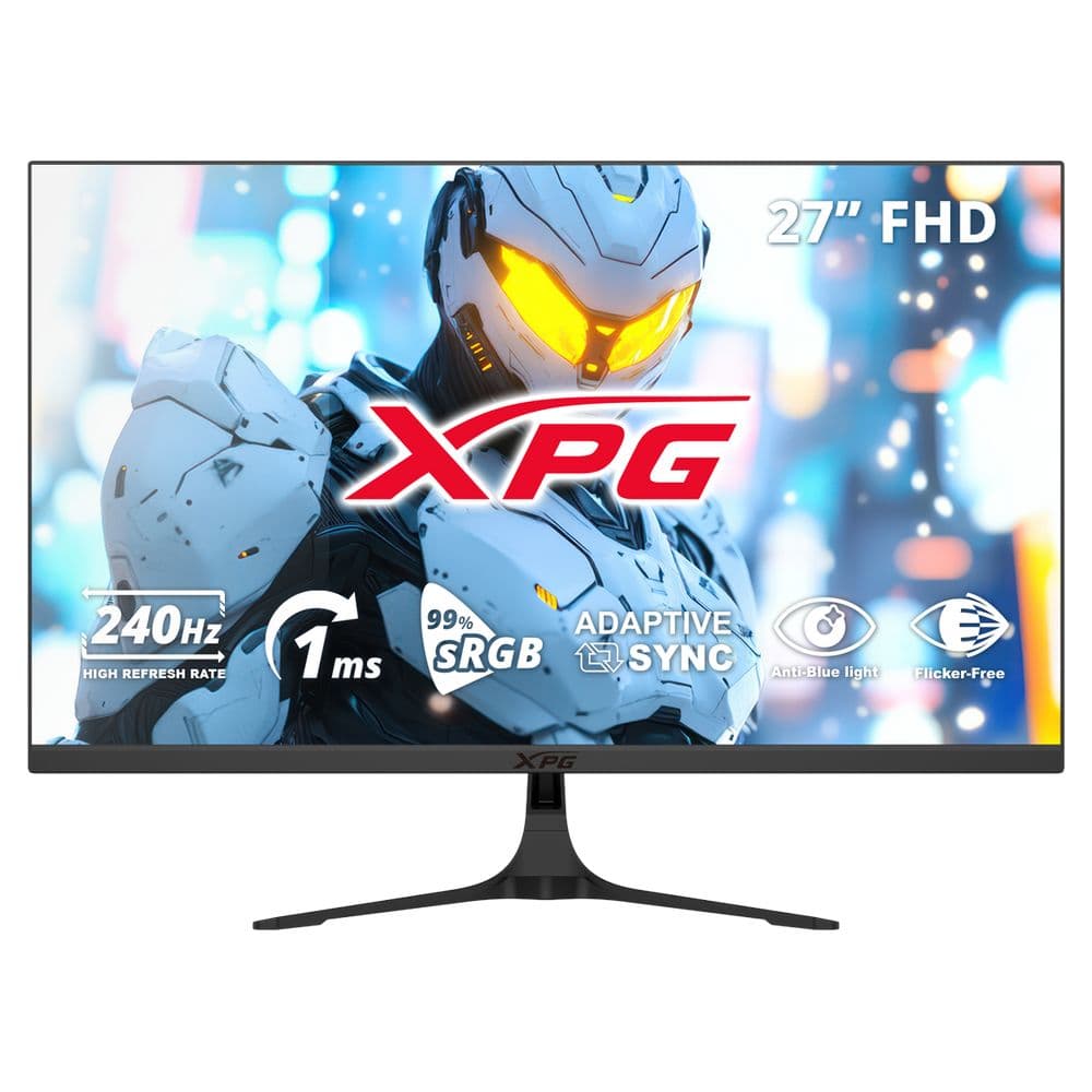 Монитор 27" XPG Aperture A27F4 Black (IPS, 1920х1080, 8bits, 240Hz, 300cd/m, 1ms,1000:1, HDMI2.0, DP1.4, Vesa 100х100 )