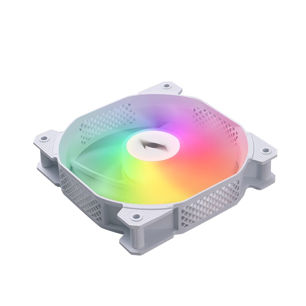 Вентилятор 1STPLAYER F7 White / 120mm ARGB 3pin 5V PWM 4pin 12V 600-1800rpm 56.34cfm 36.99dBA / F7-WH / BULK