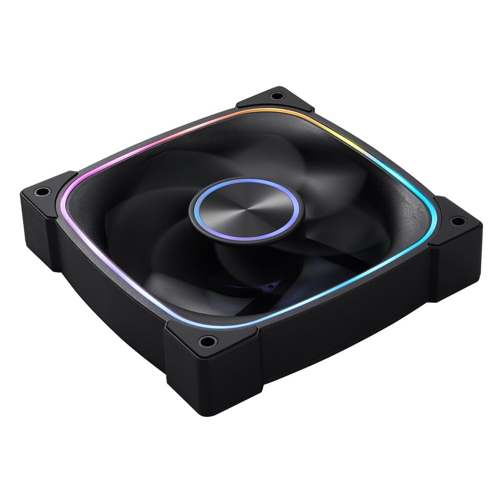Вентилятор 1STPLAYER FN7R Black / 120mm ARGB 3pin 5V PWM 4pin 12V 600-1800rpm 38.39cfm 31.28dBA / FN7R-BK / BULK