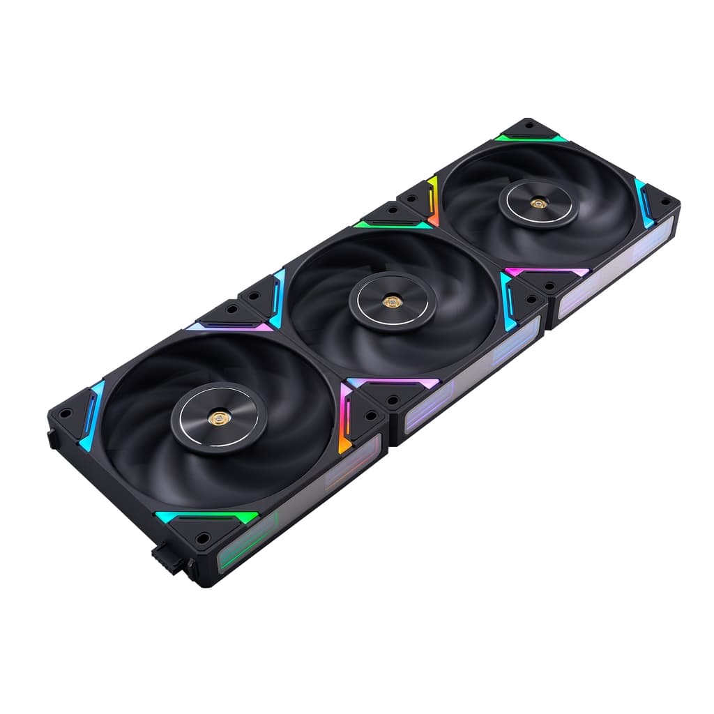Комплект вентиляторов (3 шт.) 1STPLAYER XF7 Black / 120mm ARGB 3pin 5V PWM 4pin 12V 600-2000rpm 56.8cfm 33.12dBA / XF7-BK-3IN1