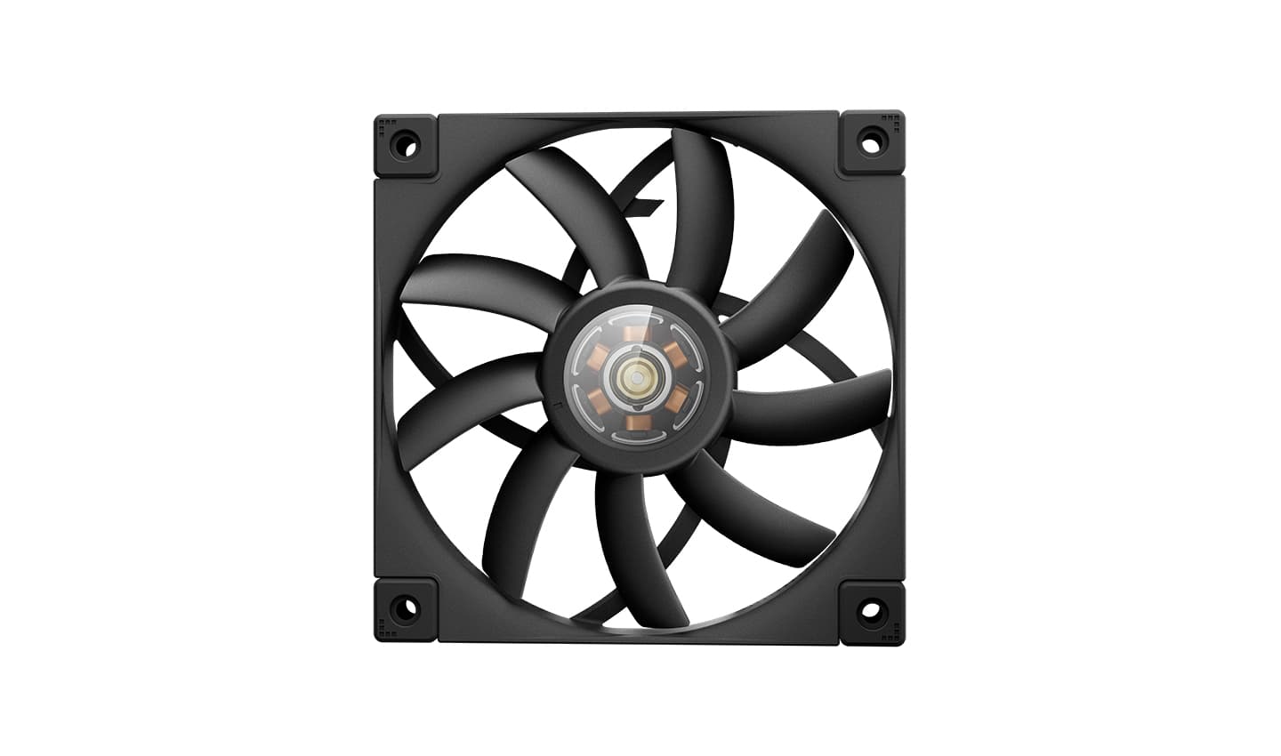 Вентилятор DEEPCOOL FT12 SLIM 120x120x15мм (64шт./кор, PWM, White LED, черный, 500-1850об/мин) Color BOX