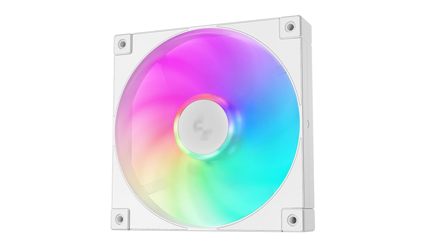 Вентилятор DEEPCOOL FD14 ARGB WH 140x140x25мм (32шт./кор, PWM, ARGB, белый, 400-1650об/мин) Color BOX