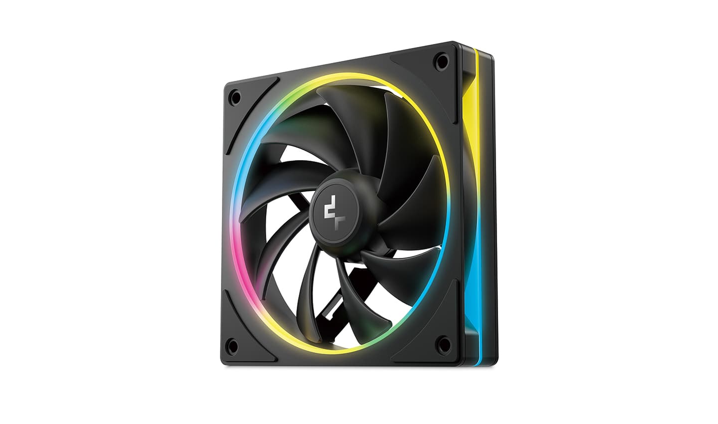 Вентилятор DEEPCOOL FL12 SE 120x120x25мм (48шт./кор, PWM, ARGB, черный, 400-1900об/мин) Color BOX