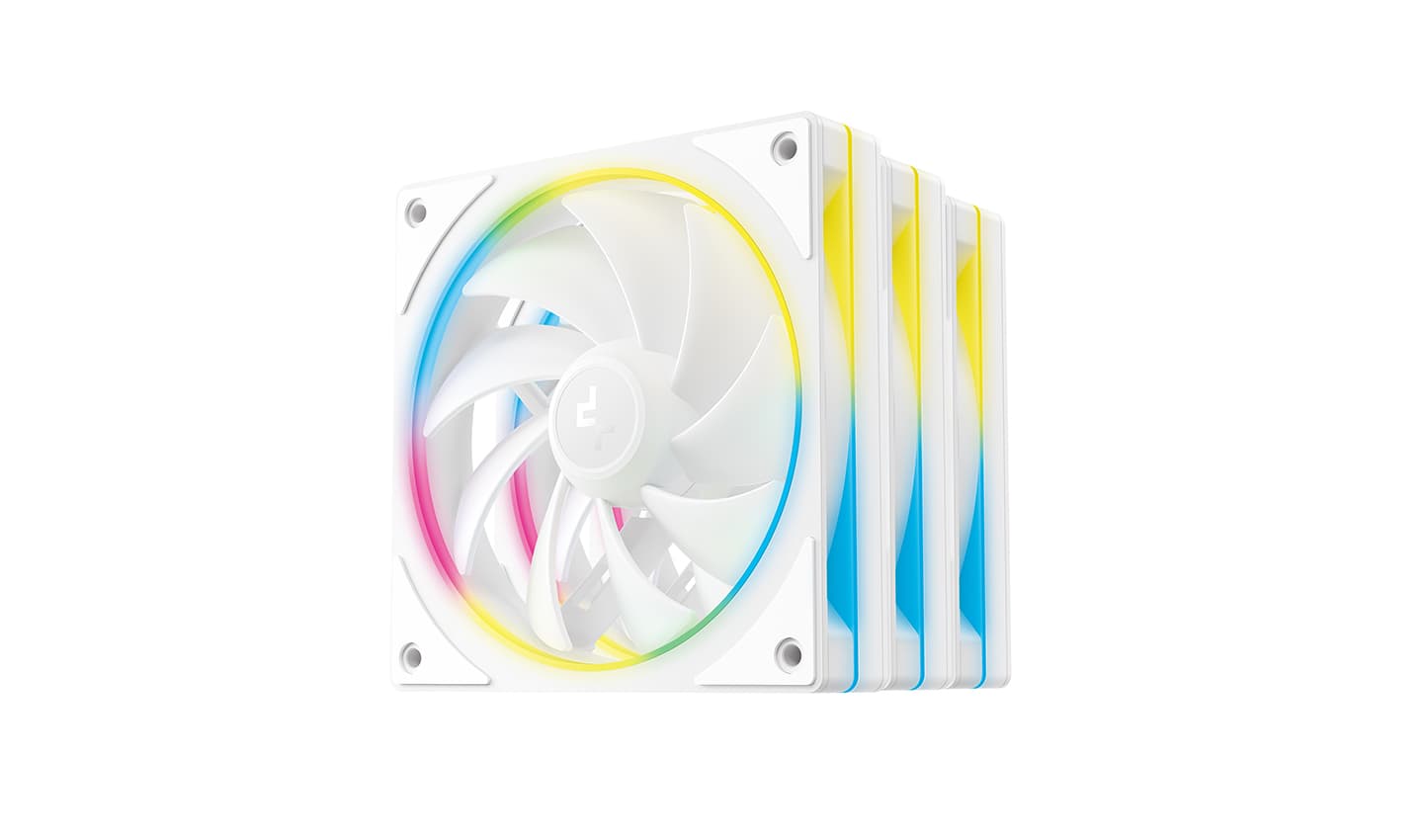 Вентилятор DEEPCOOL FL12 SE WH 3 IN 1 120x120x25мм (16шт./кор, PWM, ARGB, белый, 400-1900об/мин) Color BOX
