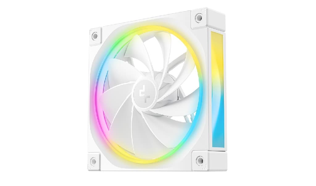 Вентилятор DEEPCOOL FL12R WH 120x120x25мм REVERSE (48шт./кор, PWM, ARGB, белый, 500-2150об/мин) Color BOX